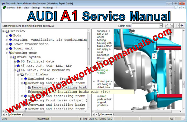 audi a1 workshop manual